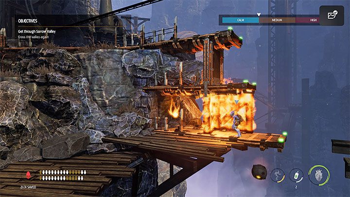 Kontynuujemy ucieczkę i unikanie ostrzału sterowca - Oddworld Soulstorm: Ponowne przekroczenie doliny, Sorrow Valley - solucja - Oddworld Soulstorm - poradnik do gry