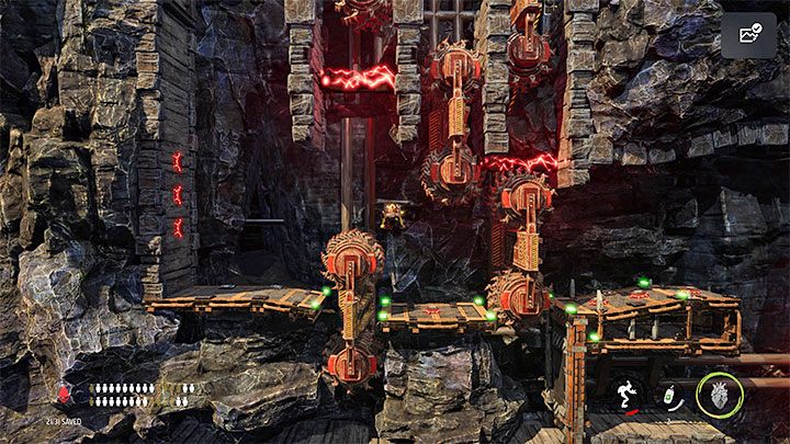 Musimy lecieć ustaloną trasą i unikać kontaktu z pracującą maszynerią - Oddworld Soulstorm: Pozbycie się snajperów, Sorrow Valley - solucja - Oddworld Soulstorm - poradnik do gry