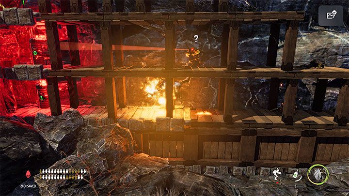 Po dotarciu do obszaru ze snajperami zaczynamy ich podpalać - Oddworld Soulstorm: Pozbycie się snajperów, Sorrow Valley - solucja - Oddworld Soulstorm - poradnik do gry