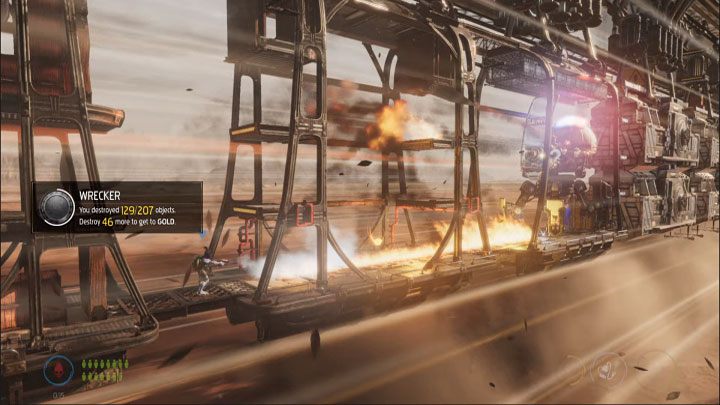 Bossa pokonamy doprowadzając do eksplozji znajdującej się pod nim butli z propanem - Oddworld Soulstorm: Slig Mama, pojedynek z bossem, The Hijack - solucja - Oddworld Soulstorm - poradnik do gry