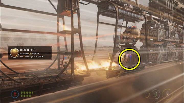 Slig Mama przez cały czas trwania walki polega nadal na ostrzałach rakietowych - Oddworld Soulstorm: Slig Mama, pojedynek z bossem, The Hijack - solucja - Oddworld Soulstorm - poradnik do gry