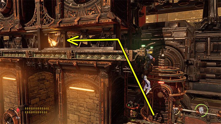 Po rozpoczęciu misji nie idziemy od razu w prawo, tylko najpierw zbadajmy obszar na lewo od siebie - Oddworld Soulstorm: Odblokowanie platformy w Workzone 1, Feeco Depot - solucja - Oddworld Soulstorm - poradnik do gry