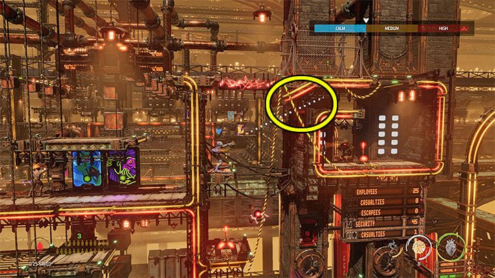 Powracamy do ruchomej platformy i wznawiamy zajmowanie się głównymi celami misji - Oddworld Soulstorm: Odblokowanie platformy w Workzone 1, Feeco Depot - solucja - Oddworld Soulstorm - poradnik do gry