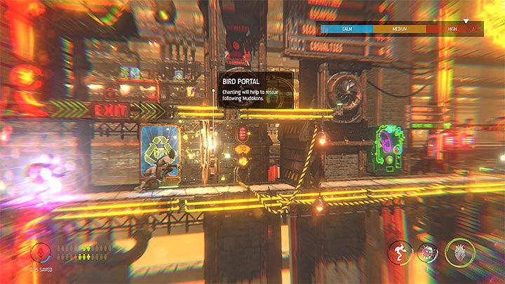 Po pozbyciu się wszystkich Sligów i Slogów z okolicy powracamy do miejsca, w którym pozostawaliśmy odnalezione wcześniej Mudokony - Oddworld Soulstorm: Odblokowanie platformy w Workzone 1, Feeco Depot - solucja - Oddworld Soulstorm - poradnik do gry