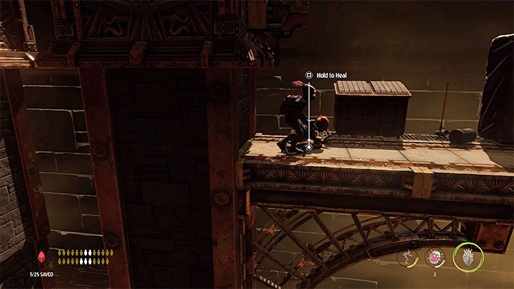 Każdego z dolnych obszarów pilnują Sligi, których dobrze byłoby najpierw bezpiecznie się pozbyć - Oddworld Soulstorm: Odblokowanie platformy w Workzone 1, Feeco Depot - solucja - Oddworld Soulstorm - poradnik do gry