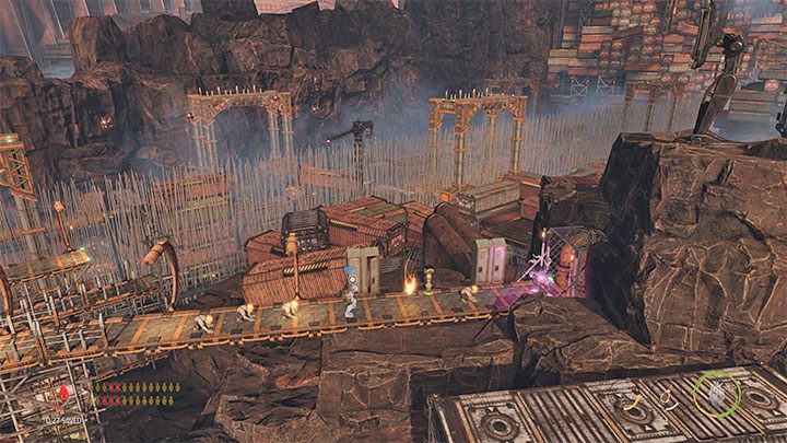 Badamy nową ścieżkę i idziemy na sam koniec w prawo - Oddworld Soulstorm: Dotarcie dźwigiem do Security Station, The Yards - solucja - Oddworld Soulstorm - poradnik do gry