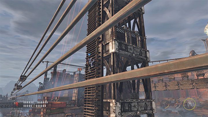 Kierujemy się cały czas prawo i zaglądamy do mijanych szafek - Oddworld Soulstorm: Wspinaczka na dźwig Loading Crane, The Yards - solucja - Oddworld Soulstorm - poradnik do gry