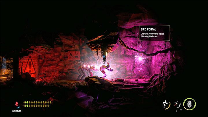 Możemy powrócić do górnej półki z Mudokonami i nakazać wszystkim podróżowanie za Abeem - Oddworld Soulstorm: Przekroczenie doliny windą, Sorrow Valley - solucja - Oddworld Soulstorm - poradnik do gry