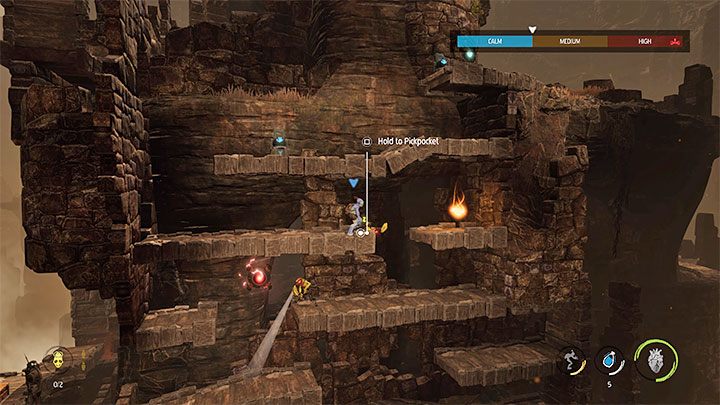 Sekret odnajdziemy na półce na prawo od pierwszego napotkanego śpiącego Sliga - Oddworld Soulstorm: Etap 2 - wszystkie sekrety, lista - Oddworld Soulstorm - poradnik do gry