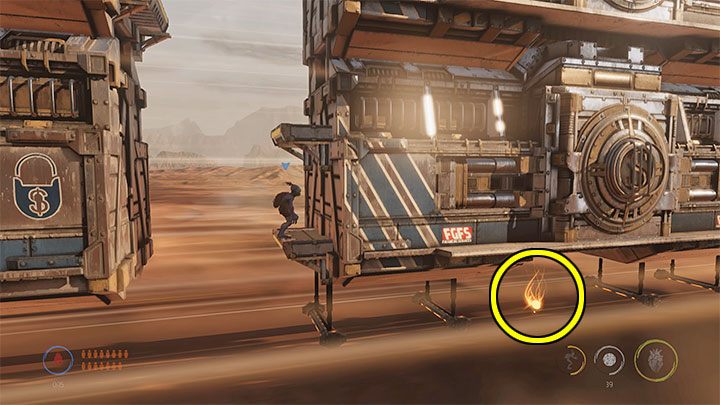 Sekret zdobywa się niedługo po oddaleniu się od miejsca pojedynku z bossem Slig Mama - Oddworld Soulstorm: Etap 7 - wszystkie sekrety, lista - Oddworld Soulstorm - poradnik do gry