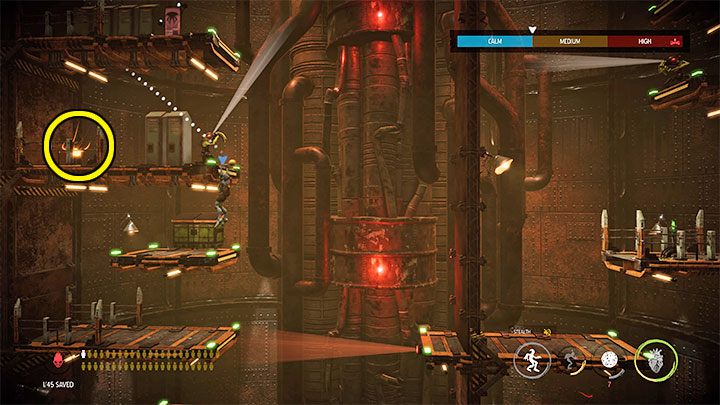 Sekret jest do zdobycia w trakcie wspinaczki w lewej części wieży Overlook Tower - Oddworld Soulstorm: Etap 9 - wszystkie sekrety, lista - Oddworld Soulstorm - poradnik do gry