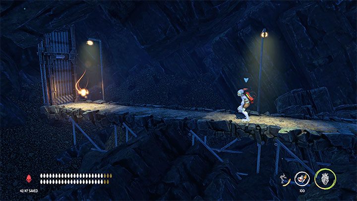 Ostatni sekret jest do zdobycia tuż przed zakończeniem etapu, czyli tuż przed skorzystaniem z wejścia do katakumb - Oddworld Soulstorm: Etap 11 - wszystkie sekrety, lista - Oddworld Soulstorm - poradnik do gry