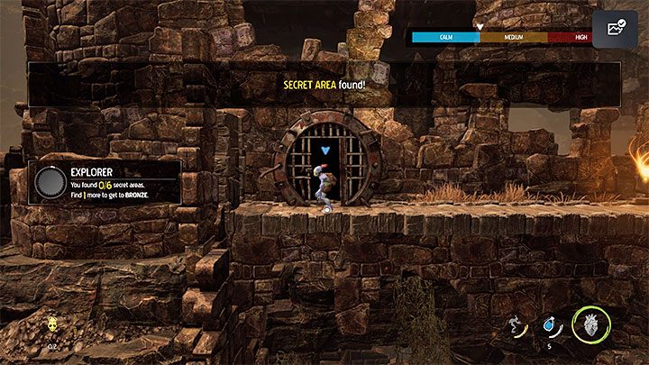 Wymagania do zdobycia platynowej odznaki: Odnaleziono 6 sekretnych obszarów (Secret Areas) - Oddworld Soulstorm: Odznaki (wyzwania), The Ruins - lista, solucja - Oddworld Soulstorm - poradnik do gry