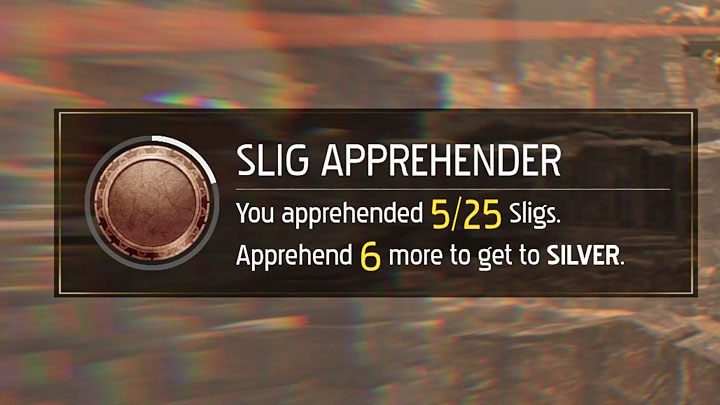 Każda odznaka ma cztery poziomy - brązowy, srebrny, złoty i platynowy - Oddworld Soulstorm: Odznaki (Badges) - Oddworld Soulstorm - poradnik do gry