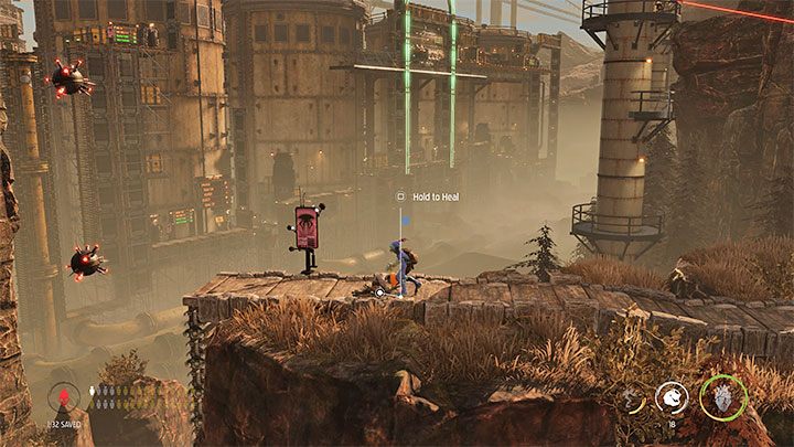 Możemy już powrócić na górną ścieżkę (ponownie przechodząc przez ukryty sekretny obszar) i wyruszyć nią dalej w lewo - Oddworld Soulstorm: Zinfiltrowanie stacji, Phat Station - solucja - Oddworld Soulstorm - poradnik do gry