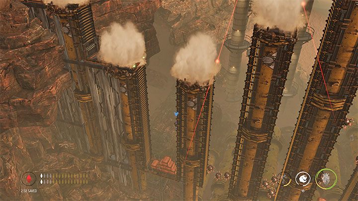 Dotrzemy do lokacji ze snajperami i strefami z parą (Steam Zones) - Oddworld Soulstorm: Zinfiltrowanie stacji, Phat Station - solucja - Oddworld Soulstorm - poradnik do gry