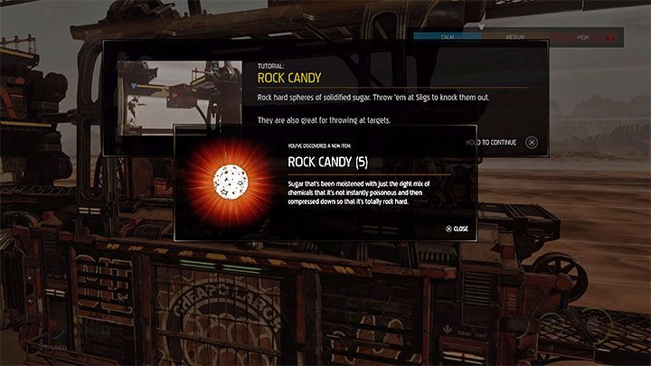 Wymagania do zdobycia platynowej odznaki: Uderzono 8 razy Sliga cukierkiem Rock Candy - Oddworld Soulstorm: Odznaki (wyzwania), The Hijack - lista, solucja - Oddworld Soulstorm - poradnik do gry