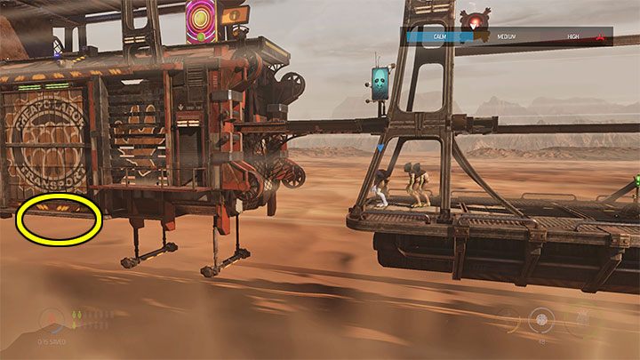 Pozostańmy w miejscu, które patrolował Slig i udajmy się kawałek w lewo - Oddworld Soulstorm: Uwolnienie Mudokonów z wagonów, The Hijack - solucja - Oddworld Soulstorm - poradnik do gry