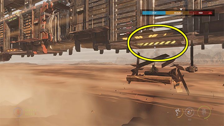 Zostawiamy eskortowane Mudokony z tyłu i nie próbujemy zniszczyć latającego Sliga z tej okolicy - Oddworld Soulstorm: Uwolnienie Mudokonów z wagonów, The Hijack - solucja - Oddworld Soulstorm - poradnik do gry