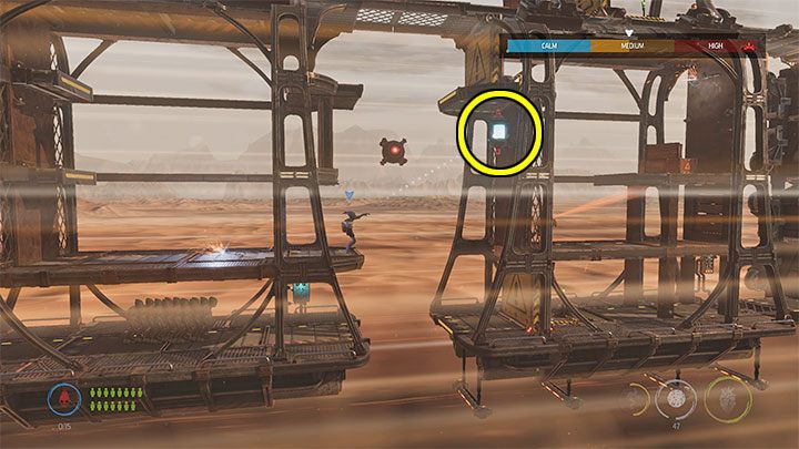 Wyruszamy na prawo od dwóch automatów sprzedających gadżety - Oddworld Soulstorm: Uwolnienie Mudokonów z wagonów, The Hijack - solucja - Oddworld Soulstorm - poradnik do gry