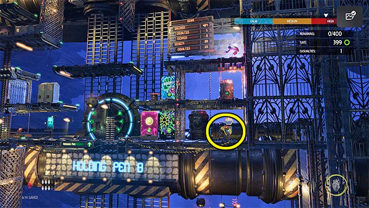 Kontynuuujemy latanie Sligiem do momentu ucieczki wszystkich Mudokonów - Oddworld Soulstorm: Więzienia Holding Pen 10-6, Escape - solucja - Oddworld Soulstorm - poradnik do gry