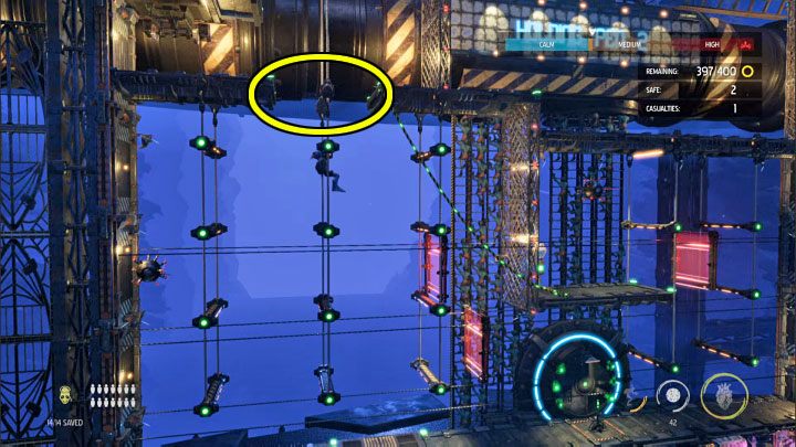 Najbardziej wymagająca jest końcówka, bo musimy dotrzeć Abeem do górnego lewego otworu - Oddworld Soulstorm: Więzienia Holding Pen 5-1, Escape - solucja - Oddworld Soulstorm - poradnik do gry