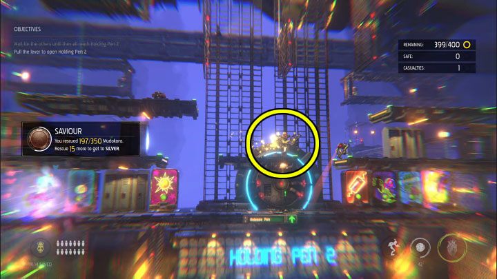 Na poziomie Holding Pen 2 domyślnie przebywa 3 przeciwników i nie pozbywamy się ich wszystkich - Oddworld Soulstorm: Więzienia Holding Pen 5-1, Escape - solucja - Oddworld Soulstorm - poradnik do gry