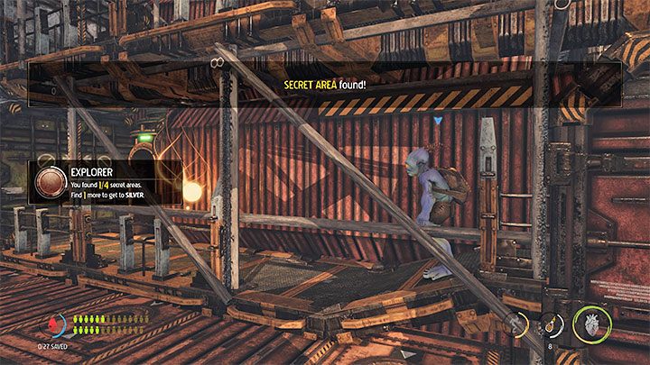 Wymagania do zdobycia platynowej odznaki: Odnaleziono 4 sekretne obszary (Secret Areas) - Oddworld Soulstorm: Odznaki (wyzwania), The Yards - lista, solucja - Oddworld Soulstorm - poradnik do gry