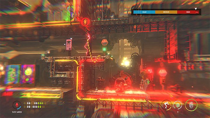 Musimy przypilnować się w miejscu z obrazka, gdyż są tu nowe budy Slogów - Oddworld Soulstorm: Przejście przez Workzone 2, Feeco Depot - solucja - Oddworld Soulstorm - poradnik do gry