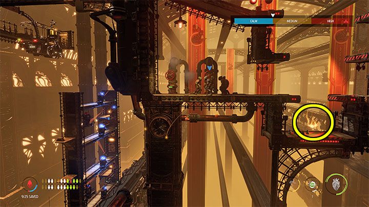 Powracamy do Mudokonów, przywołujemy ich do siebie i schodzimy na dół - Oddworld Soulstorm: Przejście przez Workzone 2, Feeco Depot - solucja - Oddworld Soulstorm - poradnik do gry