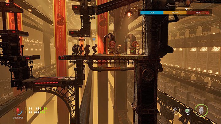 W prawej części opisywanej lokacji ponownie musimy uważać na co najmniej 1 snajpera oraz na pociągi korzystające z drugiego przejazdu kolejowego - Oddworld Soulstorm: Przejście przez Workzone 2, Feeco Depot - solucja - Oddworld Soulstorm - poradnik do gry