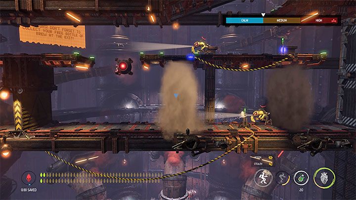 Wracamy na dół i ruszamy w prawo - Oddworld Soulstorm: Otwarcie 1 i 2 bramy, Brewery - solucja - Oddworld Soulstorm - poradnik do gry