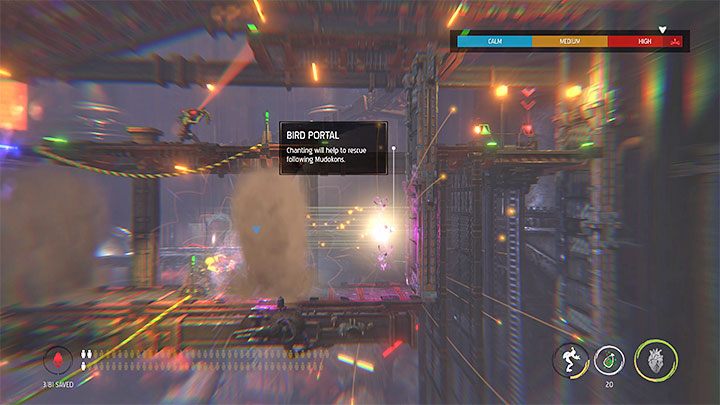 Pociągnięcie za dolną dźwignię odblokuje lewe przejście - Oddworld Soulstorm: Otwarcie 1 i 2 bramy, Brewery - solucja - Oddworld Soulstorm - poradnik do gry