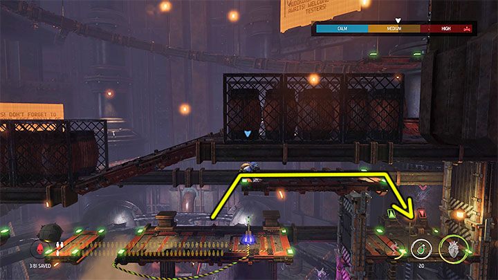 Pozostajemy na górnym balkoniku - Oddworld Soulstorm: Otwarcie 1 i 2 bramy, Brewery - solucja - Oddworld Soulstorm - poradnik do gry