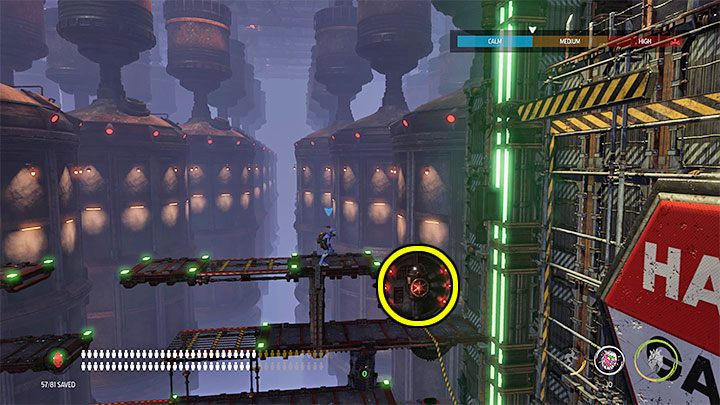 Na wyższych poziomach są Sligi wyposażone w wyrzutnie - Oddworld Soulstorm: Otwarcie 3 bramy, Brewery - solucja - Oddworld Soulstorm - poradnik do gry