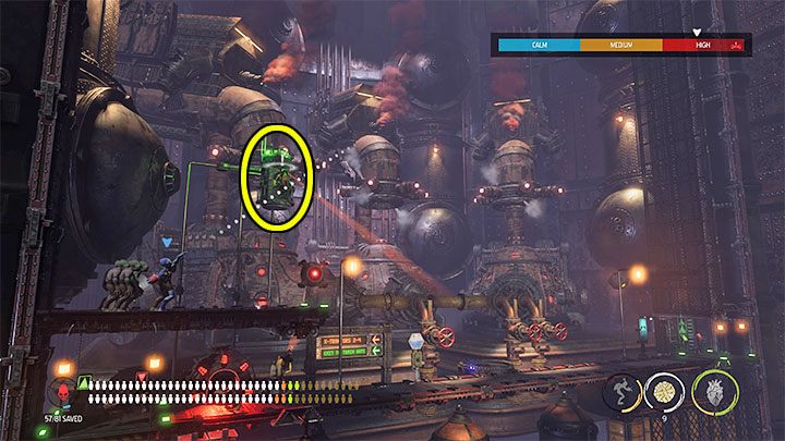 Przeciskamy się przez tunel i docieramy do obszaru z kolejnymi przeciwnikami - Oddworld Soulstorm: Otwarcie ostatniej bramy, Brewery - solucja - Oddworld Soulstorm - poradnik do gry