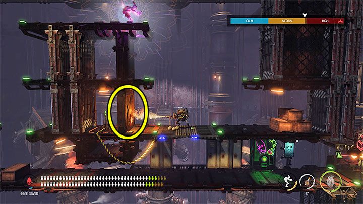 W obszarze pod Abeem przebywa Slig z miotaczem ognia, na którym możemy użyć mocy opętania - Oddworld Soulstorm: Otwarcie ostatniej bramy, Brewery - solucja - Oddworld Soulstorm - poradnik do gry