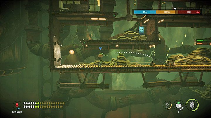 Na terenie koszar znajdują się dźwignie - Oddworld Soulstorm: Przeprawa przez piec Furnace, Slig Barracks - solucja - Oddworld Soulstorm - poradnik do gry