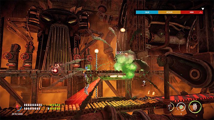 Po tym jak powrócimy na pierwszy plan w lokacji Furnace pojawią się posiłki - Oddworld Soulstorm: Przeprawa przez piec Furnace, Slig Barracks - solucja - Oddworld Soulstorm - poradnik do gry
