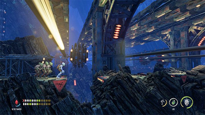 Do nowej części pieczary dotrzemy po uiszczeniu opłaty przy drugiej bramie Moolah Gate - Oddworld Soulstorm: Zejście na poziom Bone Processing, Necrum - solucja - Oddworld Soulstorm - poradnik do gry