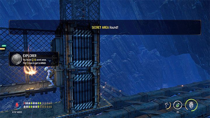 Nie korzystamy od razu z windy, tylko najpierw przeciskamy się przez otwór po prawej stronie - Oddworld Soulstorm: Zejście na poziom Bone Processing, Necrum - solucja - Oddworld Soulstorm - poradnik do gry