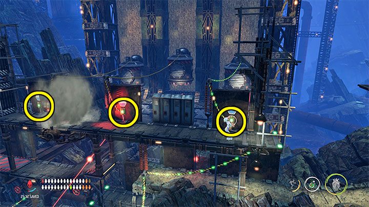 Kierujemy się w dół - Oddworld Soulstorm: Zejście na poziom Bone Processing, Necrum - solucja - Oddworld Soulstorm - poradnik do gry