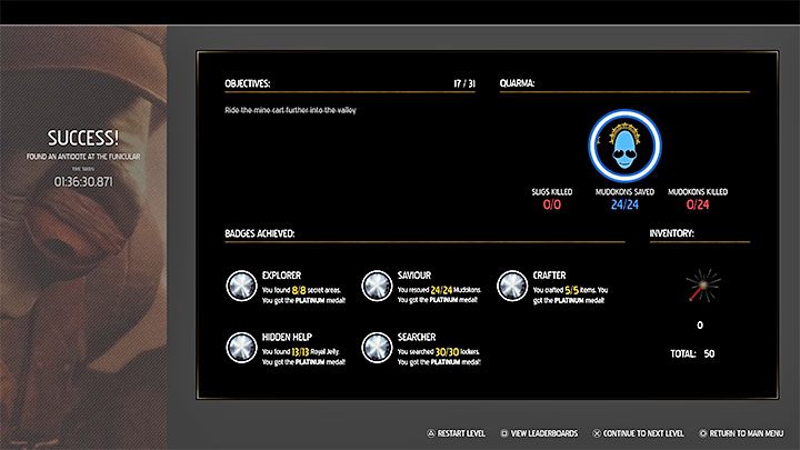 Dodatkowa uwaga - Zajmowanie się odznakami / wyzwaniami może nas przybliżać do zdobywania trofeów z grupy Gameplay Master - Oddworld Soulstorm: Zaliczanie misji w 100% - jak to zrobić? - Oddworld Soulstorm - poradnik do gry