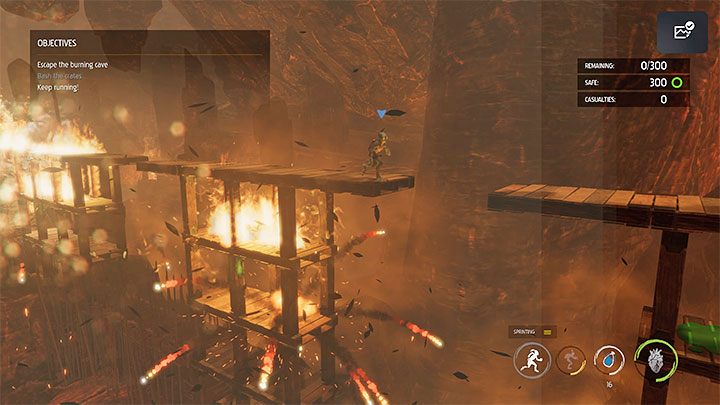 Końcowa część tego etapu to już wyłącznie bardzo liniowa ucieczka - Oddworld Soulstorm: Ucieczka z płonącej jaskini, The Raid on Monsaic - solucja - Oddworld Soulstorm - poradnik do gry