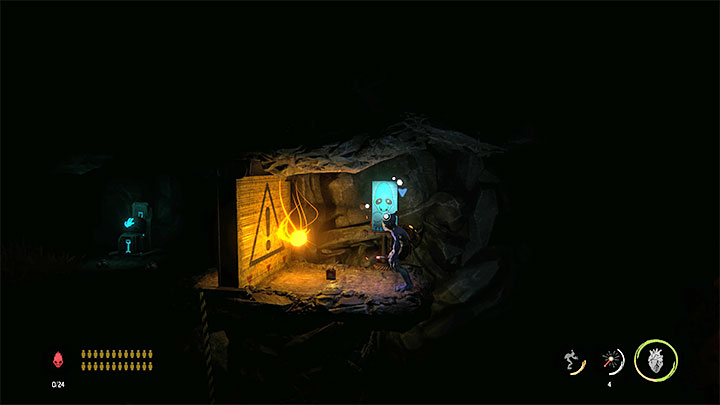 W dalszej części kopalni również musimy użyć skradania się do ominięcia śpiących potworów - Oddworld Soulstorm: Zebranie składników antidotum, The Funicular - solucja - Oddworld Soulstorm - poradnik do gry