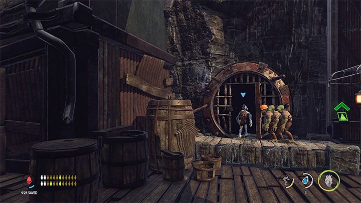 Idziemy cały czas w prawo aż dotrzemy do windy - Oddworld Soulstorm: Uleczenie chorych Mudokonów, The Funicular - solucja - Oddworld Soulstorm - poradnik do gry