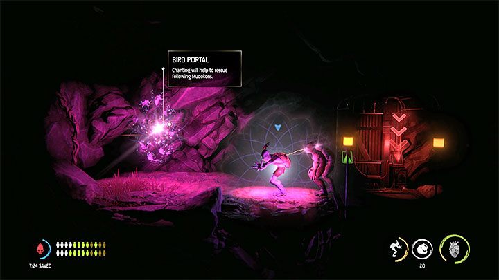 Kamera na chwilę oddali się i pokaże miejsce odblokowania windy - Oddworld Soulstorm: Podróż do stacji Phat, The Funicular - solucja - Oddworld Soulstorm - poradnik do gry