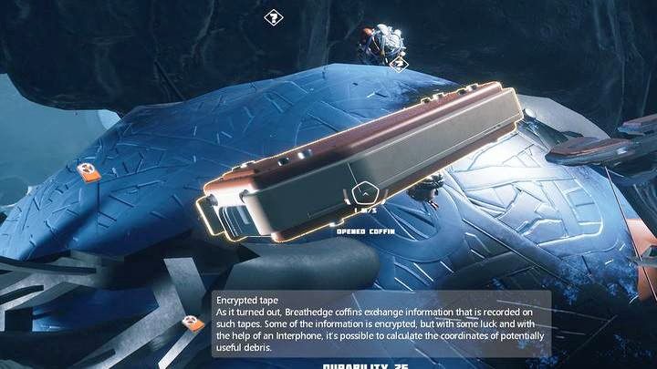 Jeśli nie jesteście fanami luźnej eksploracji, możecie wykorzystać zaszyfrowane taśmy, które znajdziecie w niektórych trumnach - Breathedge: Porady na start - Breathedge - poradnik do gry