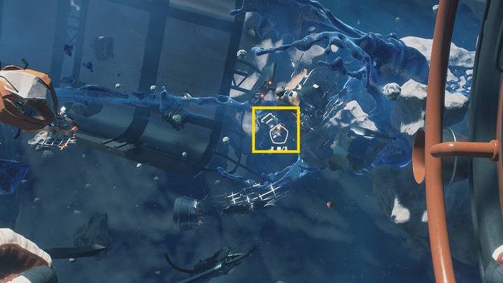 Miejsce, gdzie znajdziecie żółtawą wodę nieopodal 1 bazy - Breathedge: Żółtawa woda - jak zdobyć? - Breathedge - poradnik do gry