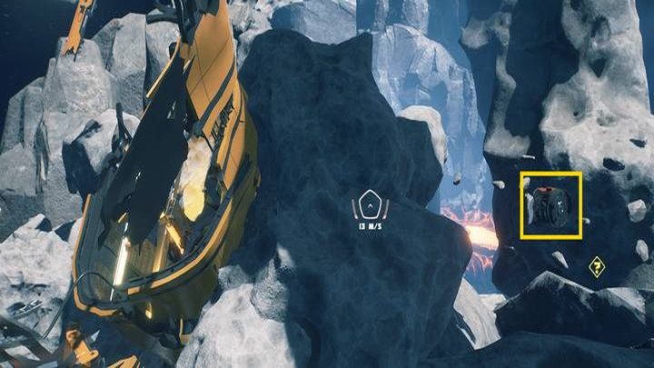 Z drugiej bazy tymczasowej należy unieść się do góry i spoglądnąć na wrak widoczny za asteroidą z jaskinią przed wrakiem - Breathedge: Latarka - ulepszenie ekwipunku - Breathedge - poradnik do gry